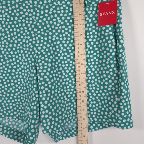 NWT SPANX Polka Dot Kelly Green Sunshine Shorts 6” Slash Pockets 50213R‎ Sz L - Picture 9 of 14